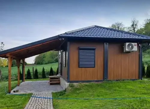 DOM Drevo - 6x4,8m + prístrešok, strecha